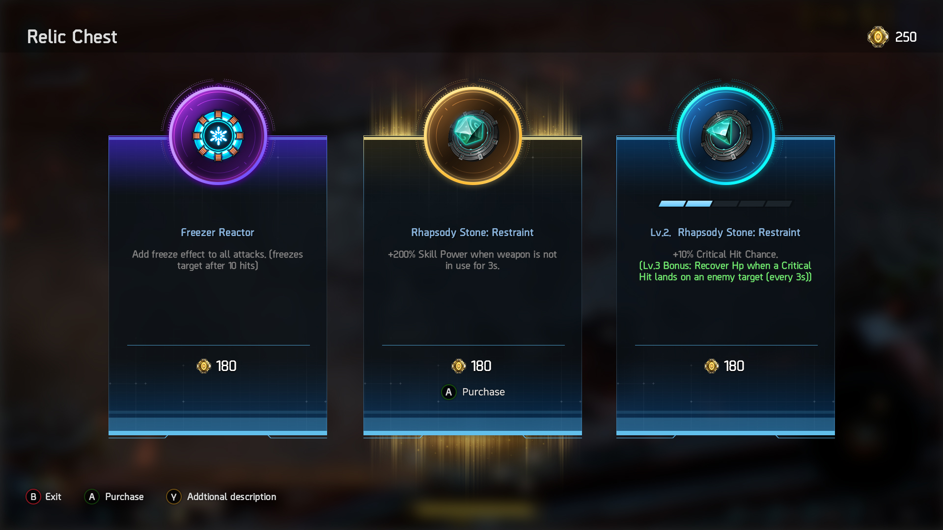 Relic Chest UI