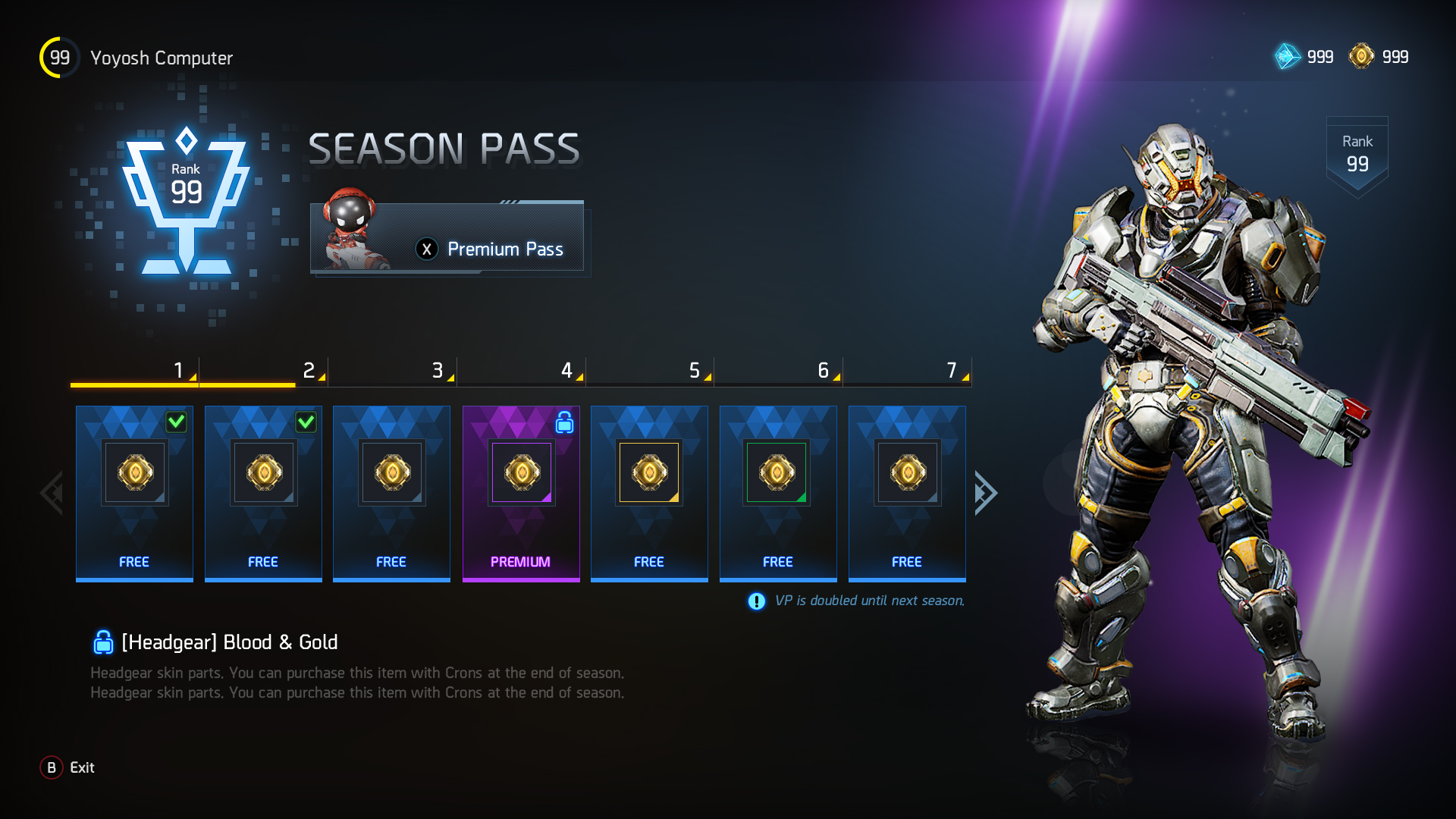 Season Challenge reward UI